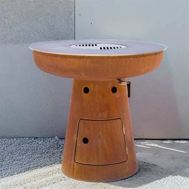 round outdoor charcoal bbq grills