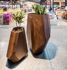 Timeless Bloom Corten Steel Outdoor Planter Pot