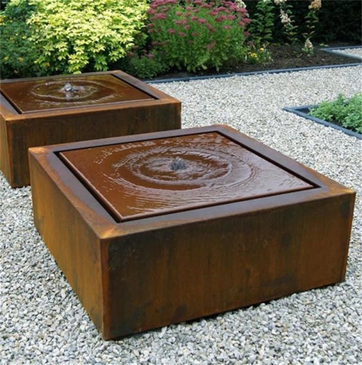 Gardening Corten Steel Water Fountain Outdoor