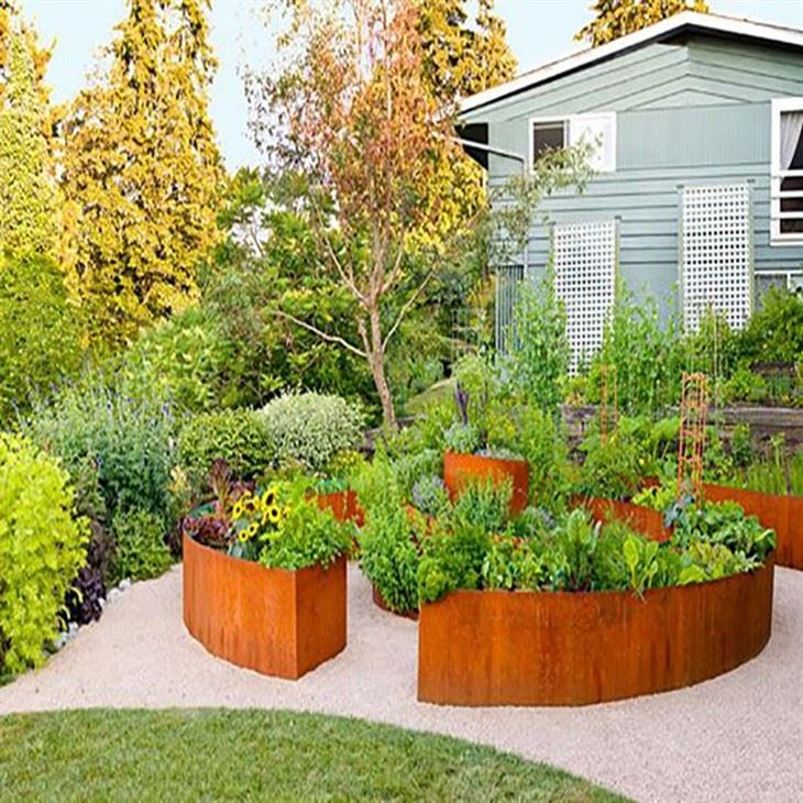 Rusted Steel Garden Edging