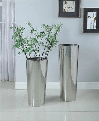 Pot de fleurs en acier inoxydable pour jardin